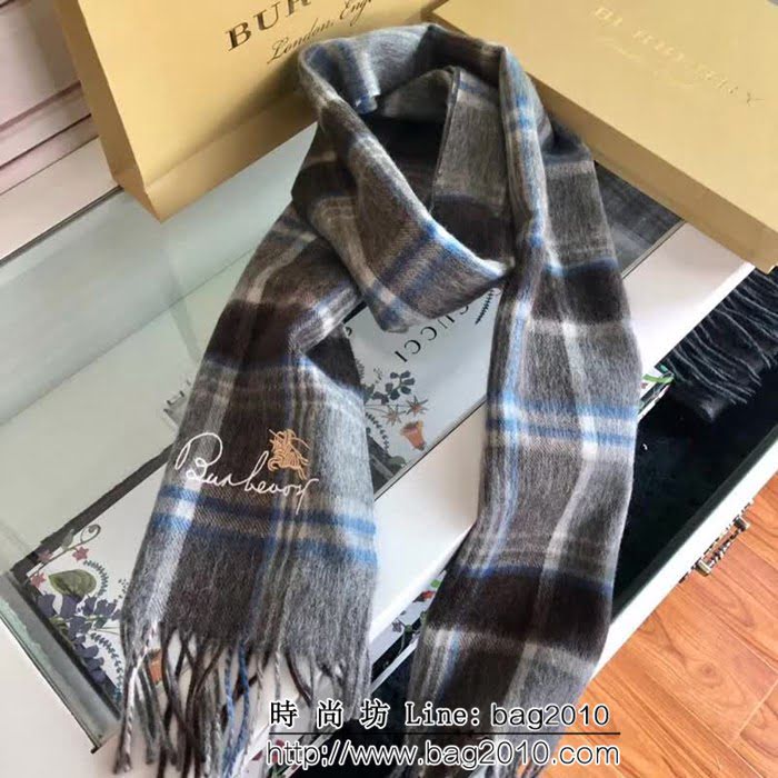 BURBERRY巴寶莉新款 品牌字母刺繡山羊絨圍巾 LLWJ6566